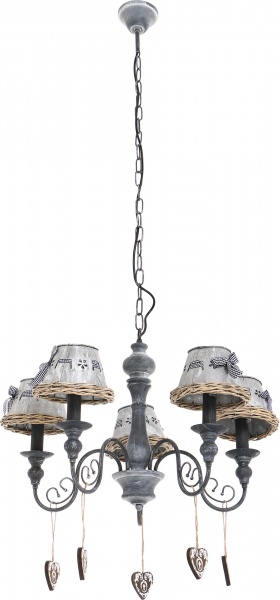 Люстра підвісна Arte Lamp 5xE14 старе залізо A5290LM-5RI 