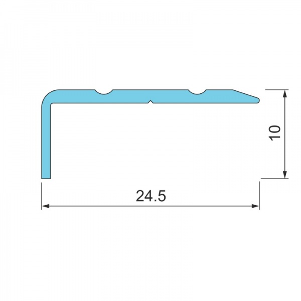 Порожек алюминиевый лестничный Braz Line рифленый с отверстиями 24.5x2700 мм дуб натуральный 