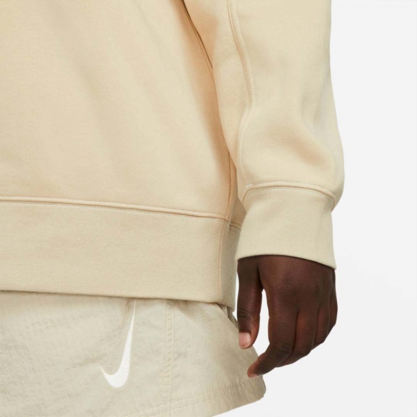 Світшот Nike W NSW SWSH FLC GX CREW OS DD5610-206 р. M бежевий