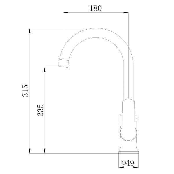 Змішувач для кухні Mixxen Конкорд U MXKL1203W