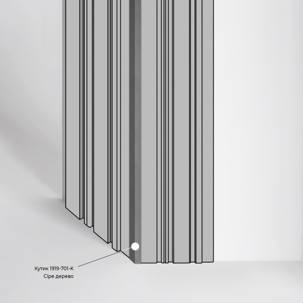 Куточок MARCO decor 1919-701-К сіре дерево 19х19х2900 мм