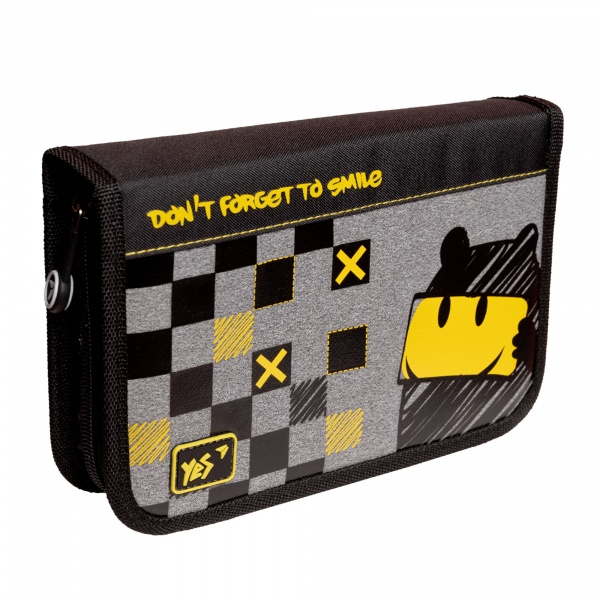 Пенал школьный HP-02 Don’t foget to smile YES разноцветный принт