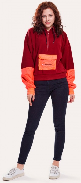 Джемпер Tommy Hilfiger BLOCKED POLAR MIX HOODIE S10S100355607 р. L красный