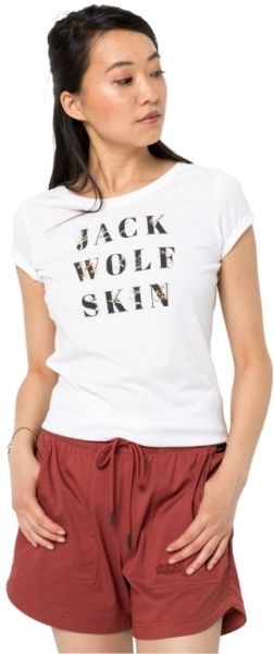 Футболка Jack Wolfskin FLOWER LETTER T W 1806921-5018 M білий