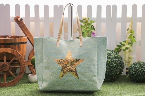 Сумка пляжна Bright Star ментол 