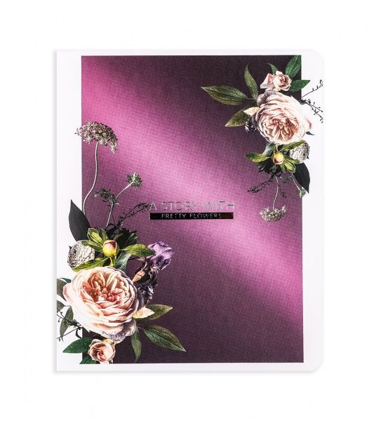 Комплект тетрадей Цветочная история 96 листов в клетку золото 10 шт. Поділля