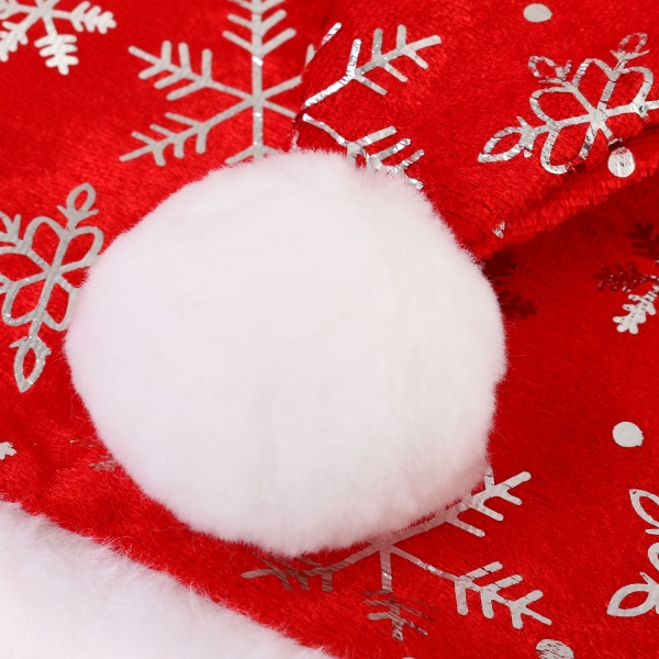 Шапка Діда Мороза 40х30 см з дзвоником в асортименті