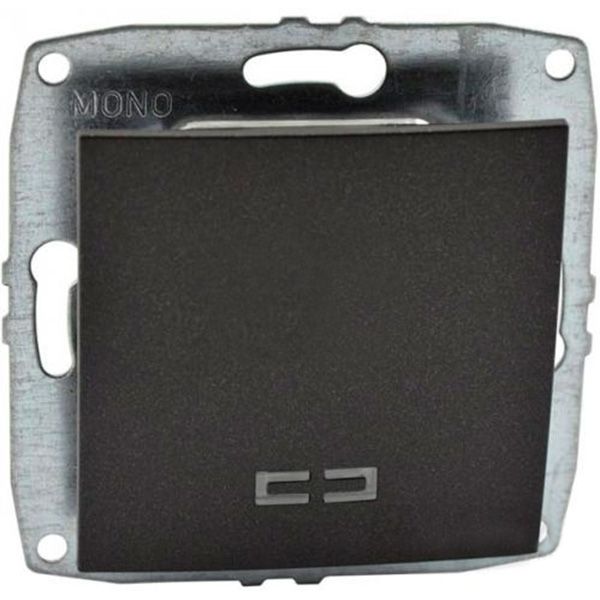 Выключатель одноклавишный Mono Despina с подсветкой 10 А 250В графитовый 102-202025-101