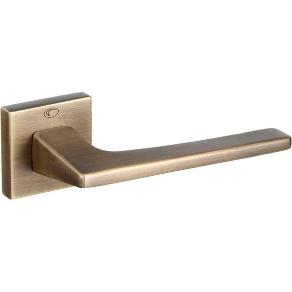 Ручка на розетці Convex 1495 квадрат антична бронза