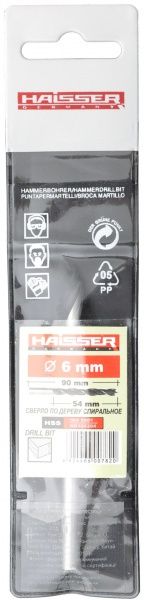 Сверло по дереву Haisser 54x90 мм 6 мм