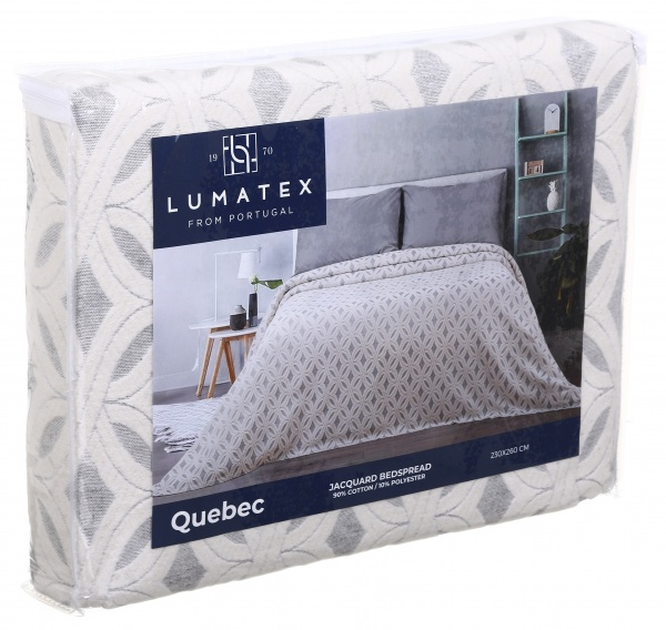 Покрывало Quebec 230x260 см lumatex серый 
