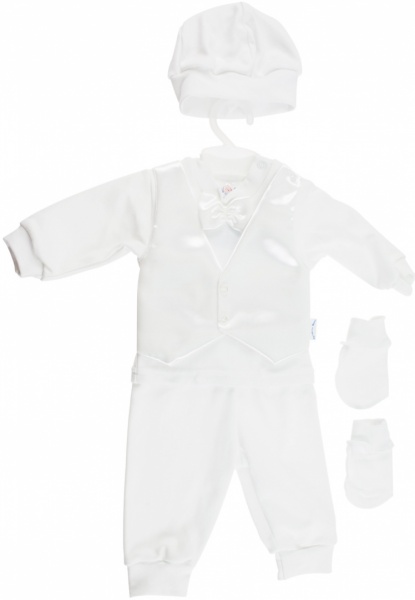 Комплект для крещения Моя планета р.56 белый 