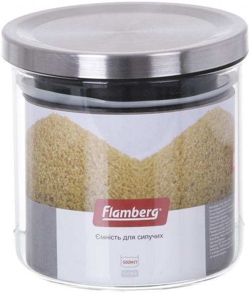 Банка для сипучих Simple 500 мл 10,5x10 см Flamberg