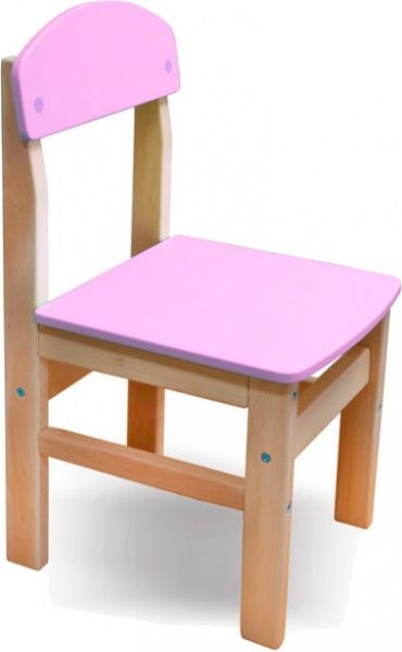 Стульчик для детей Yuliana Woody лак с розовой сидушкой 12003121