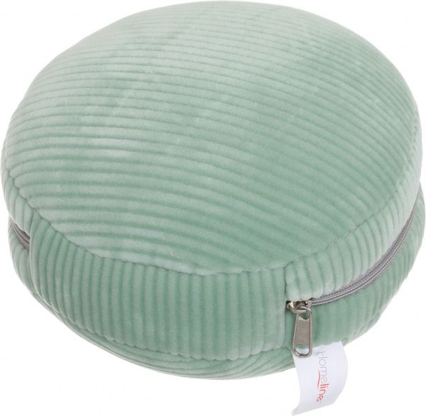 Подушка дорожня кругла з маскою зелений Home Line