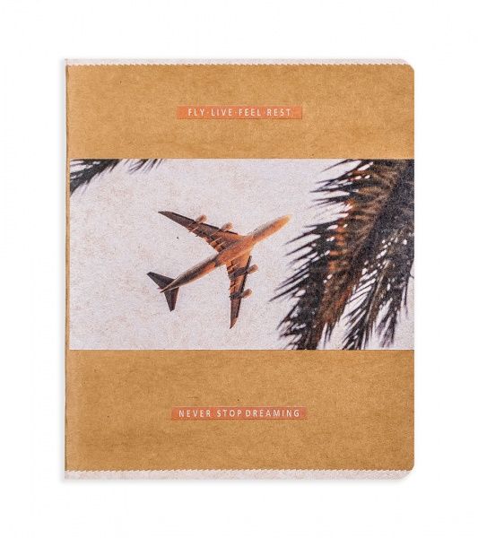 Комплект зошитів Не переставай мріяти 96 аркушів у клітинку крафт 10 шт. Поділля