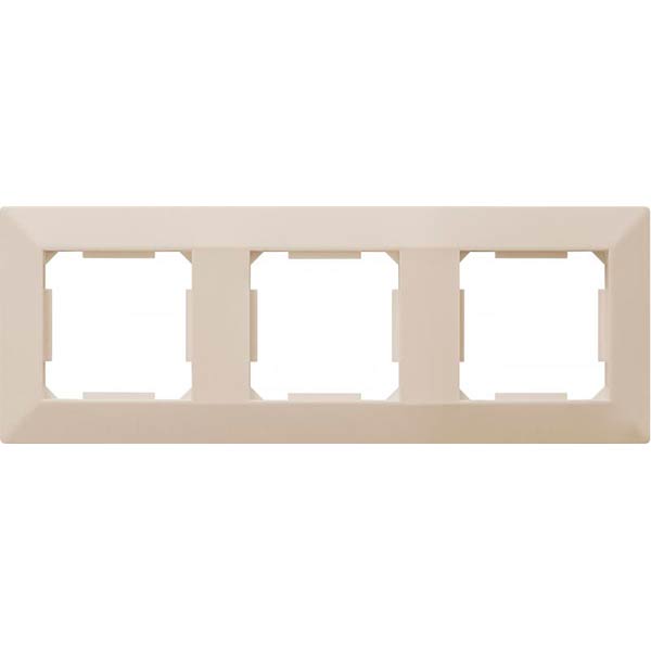Рамка тримісна HausMark Alta універсальна кремовий SNG-FRP.SQ20G3-CR