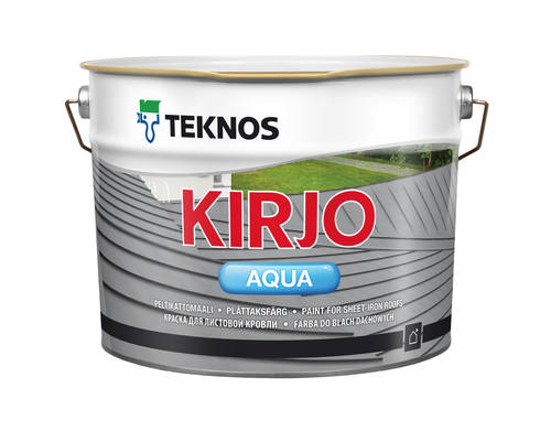 Краска для крыш акрилатная TEKNOS Kirjo Aqua база 1 мат белый 9кг 