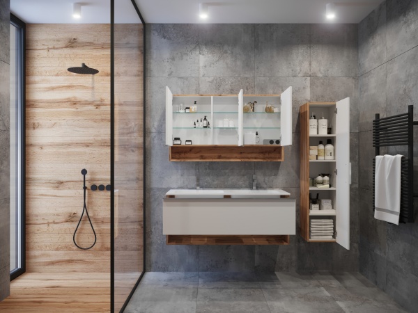 Зеркальный шкаф ЮВЕНТА Domus - 120 дуб натуральный 