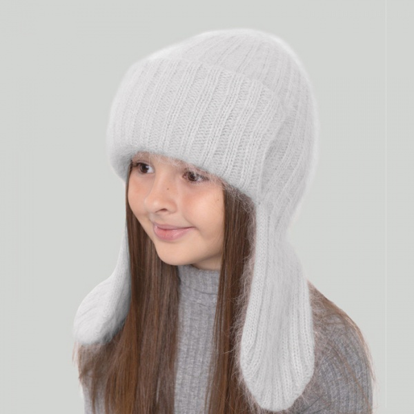 Шапка для девочек Elf-kids Пенелопа р.52-54 светло-серый 