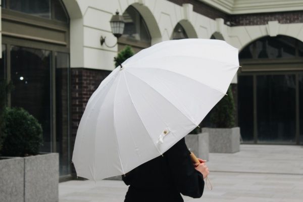 Зонт-трость KRAGO 16 спиц белый 