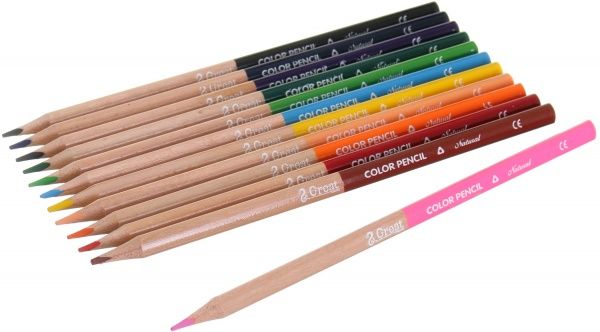 Карандаши цветные Nature розовый 12 шт.