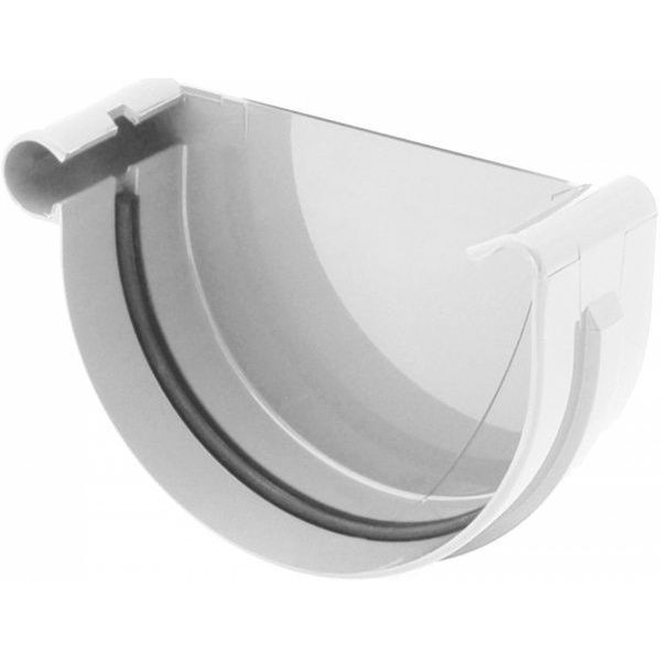 Заглушка ринви ліва Bryza 125 мм білий 