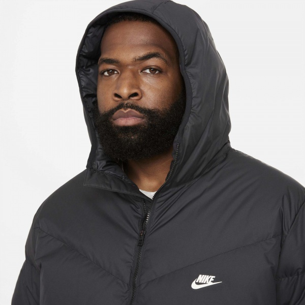 Куртка Nike M NSW SF WINDRUNNER HD JKT DD6795-010 р.S черный