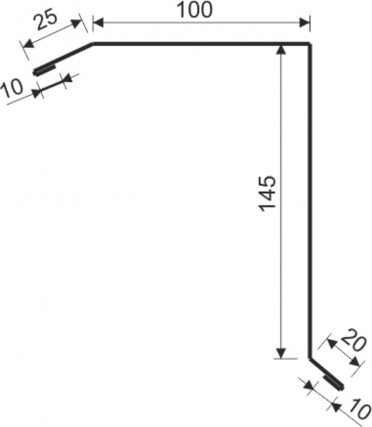 Ветрозащита Tile RAL 8019 коричневий 2м