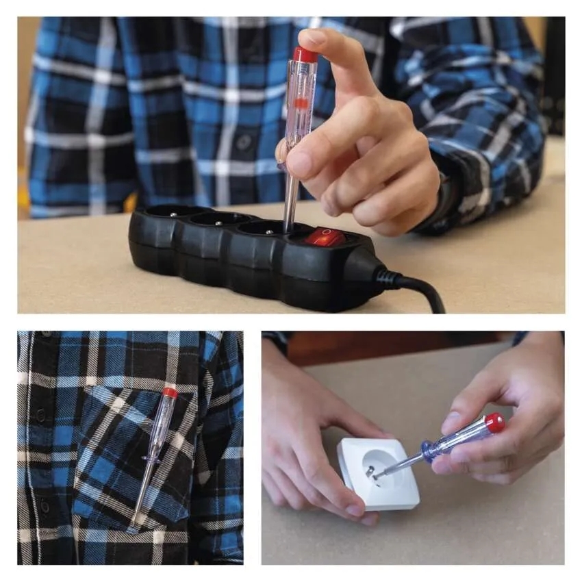 Тестер постоянного и переменного напряжения Emos M0016 0-250 V AC/DC с оптическим сигналом