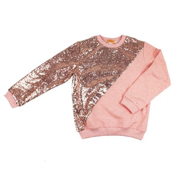 Свитшот Danaya с пайетками р.146 коралловый ШЯ19-52 