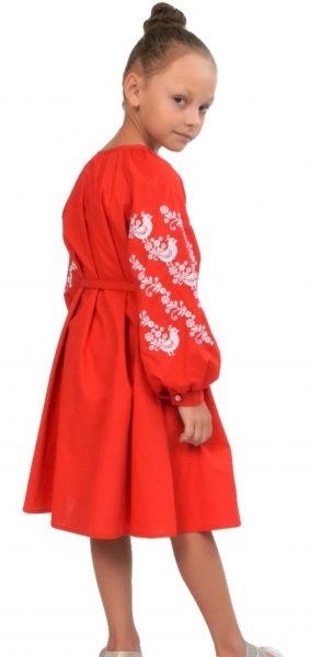 Платье Эдельвика 134 красный 166-19/00 