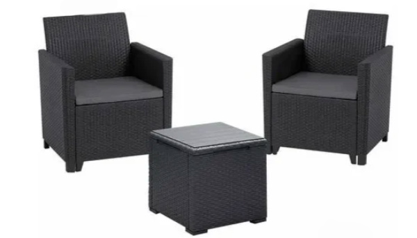Комплект меблів Keter Marie: столик, 2 крісла, графіт 259723