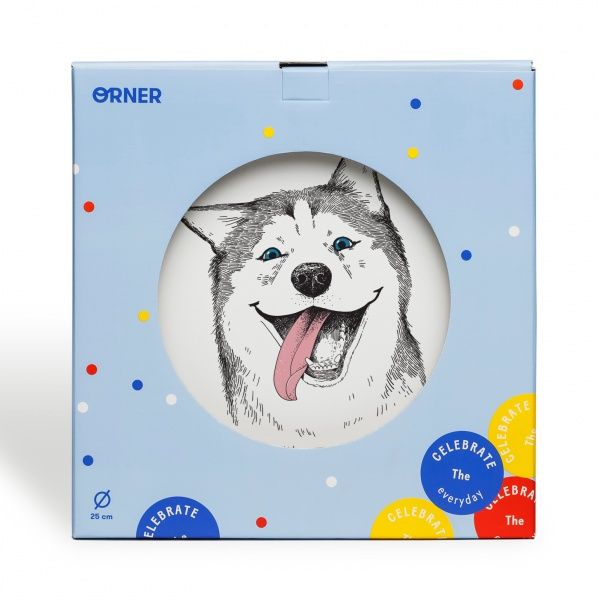 Тарілка обідня Щастливий хаскі Orner