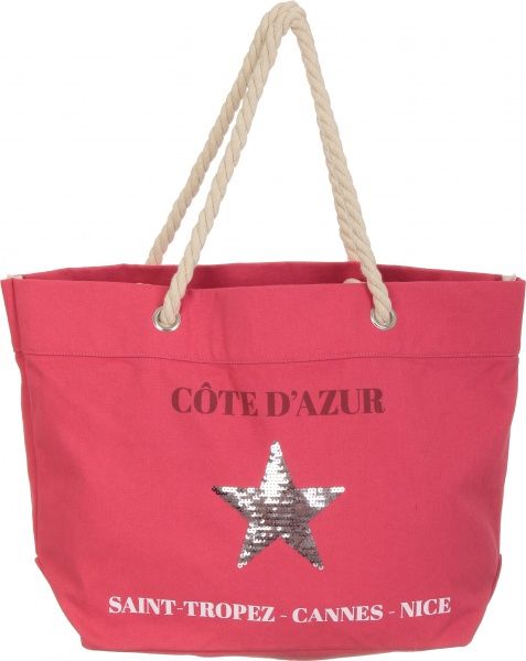 Сумка пляжна Luna Cote 54х36х15 см рожевий