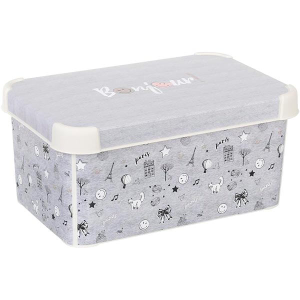 Ящик для зберігання Smiley World S сірий 140x300x200 мм