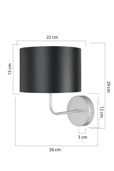 Бра Luna Nora 1x60 Вт E27 срібний MDL.4805 