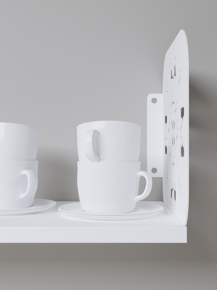 Полиця навісна Metkas Home Дім 800x220x220 мм білий глянець (DPN02233 08022 11)