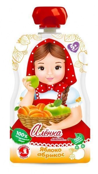 Пюре Аленка любит Яблоко-Абрикос 90гр. 4813163004183 
