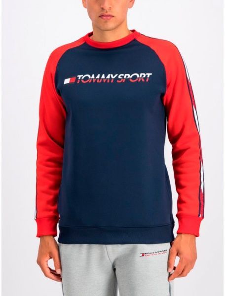 Джемпер Tommy Hilfiger FLEECE TAPE CREW S20S200276401 р. L темно-синий