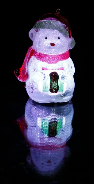 Декоративна фігура новорічна з підсвічуванням 4х4х7, 5 см в асортименті вбудований світлодіод (LED) 7,5 см 