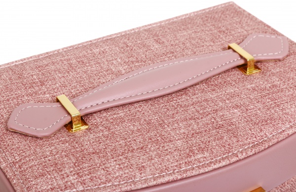 Шкатулка для украшений пудровый 22,5х16х13 см CX1645 Delux