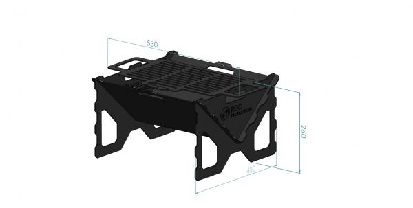 Мангал RGC Production разборный 530х400х260 в чехле