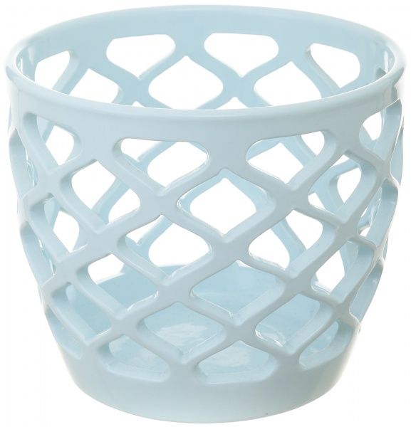 Горшок керамический Ceramika-design ВК-20 ажур круглый 2л небесно-голубой 