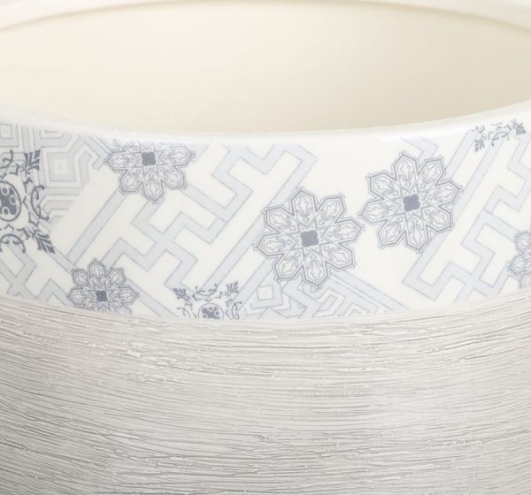 Кашпо керамическое Лабиринт круглый (LJ15A5347C) серый 