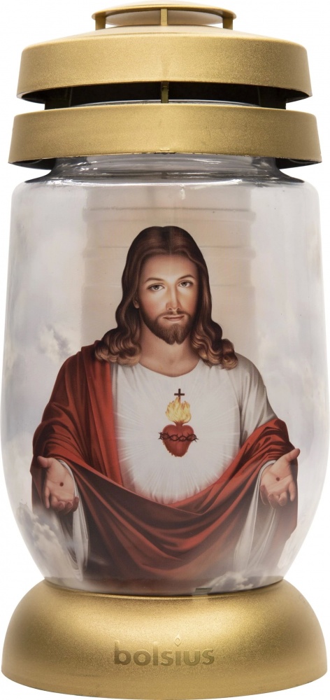 Лампада Bolsius стеклянная Иисус Спаситель