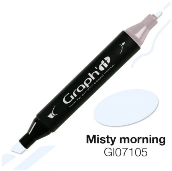 Маркер двосторонній Graph'it 7105 GI07105 блакитно-сірий 