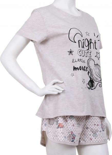 Пижама женская Roksana Mouse 767/16008 р. XL бежевый с рисунком 