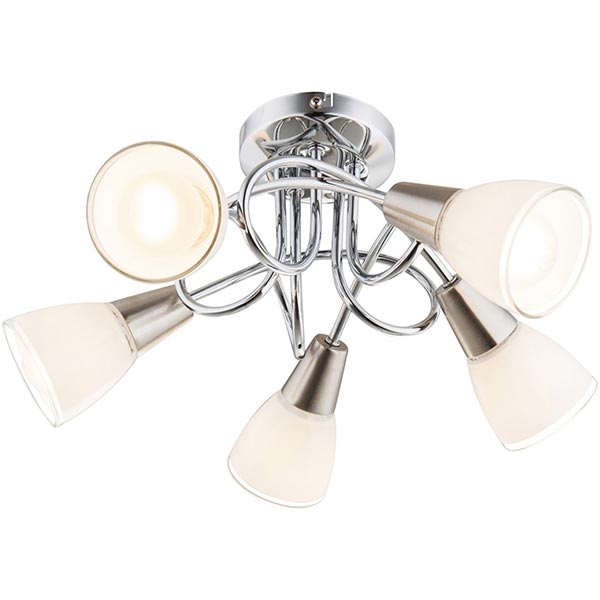 Люстра потолочная Globo GLOBO 5xE14 хром 63177-5 