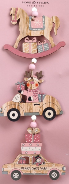 Декорація-підвіска рожева 8х1х10 см DH8047810 